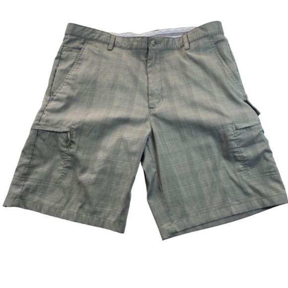 2 Pair Greg Norman for Tasso Elba Men's Sz 38 Grey Flat Front Chino Golf Shorts - Picture 6 of 9